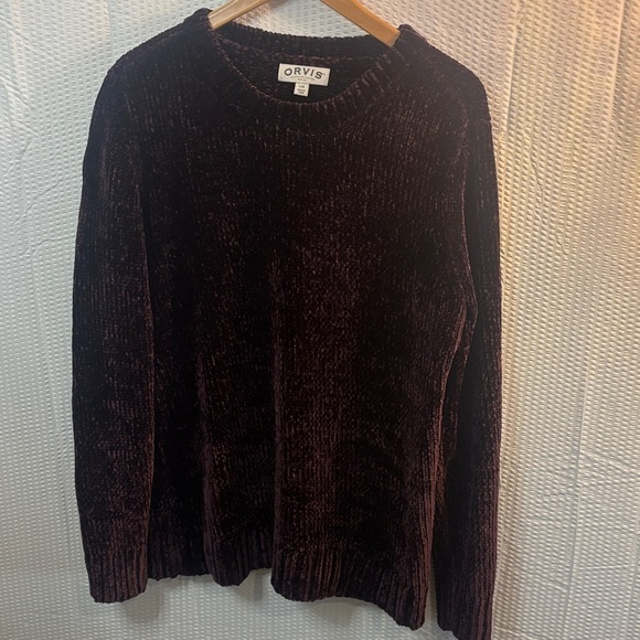 Orvis Sweaters - Orvis Women's Dark Burgundy Crewneck Sweater